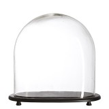 GLASS BELL WITH OVAL TRAY 30       - DECOR ITEMS